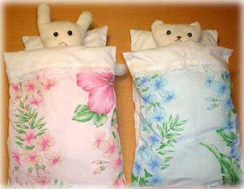 お人形を寝かせたところ