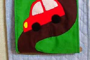 バスのアップリケ