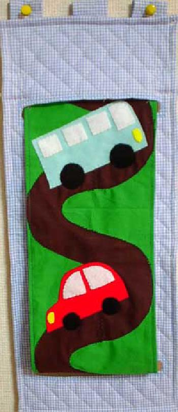 バスのアップリケ