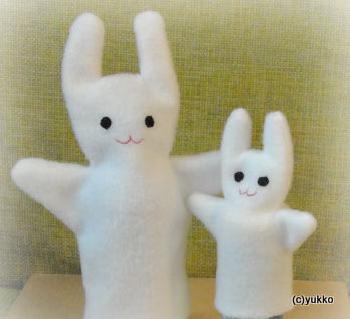 うさぎの指人形